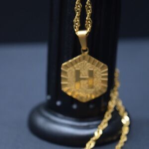 Monogram Gold Necklace - H